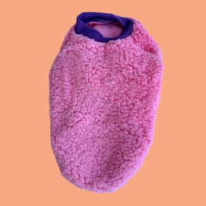 Bubblegum Fluffy Dog Sweater